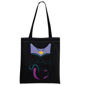 Bad Witches Costume Canvas Tote Bag Octopus Sea Witch Shoulder Bag Bad -_-